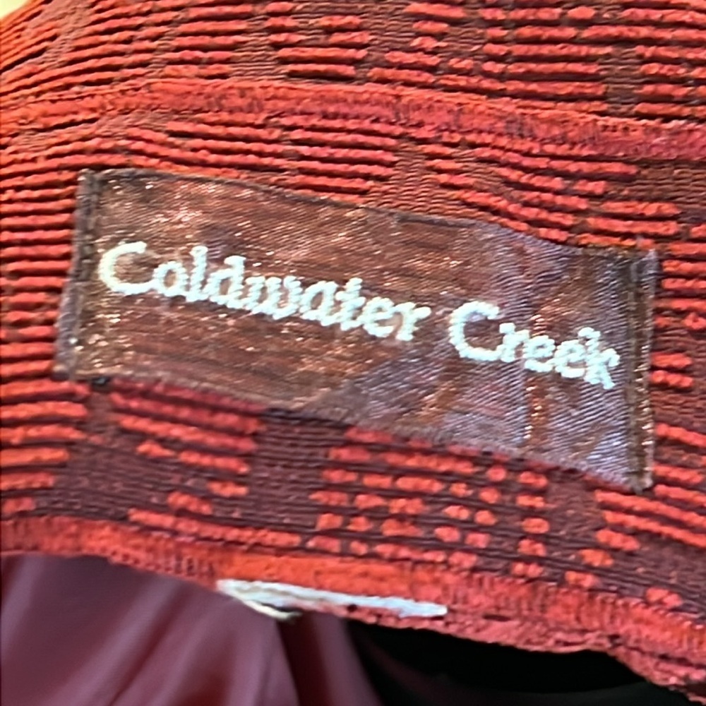 Goldwater Creek Burgundy Chenille Jacquard Jacket Blazer - Picture 7 of 7